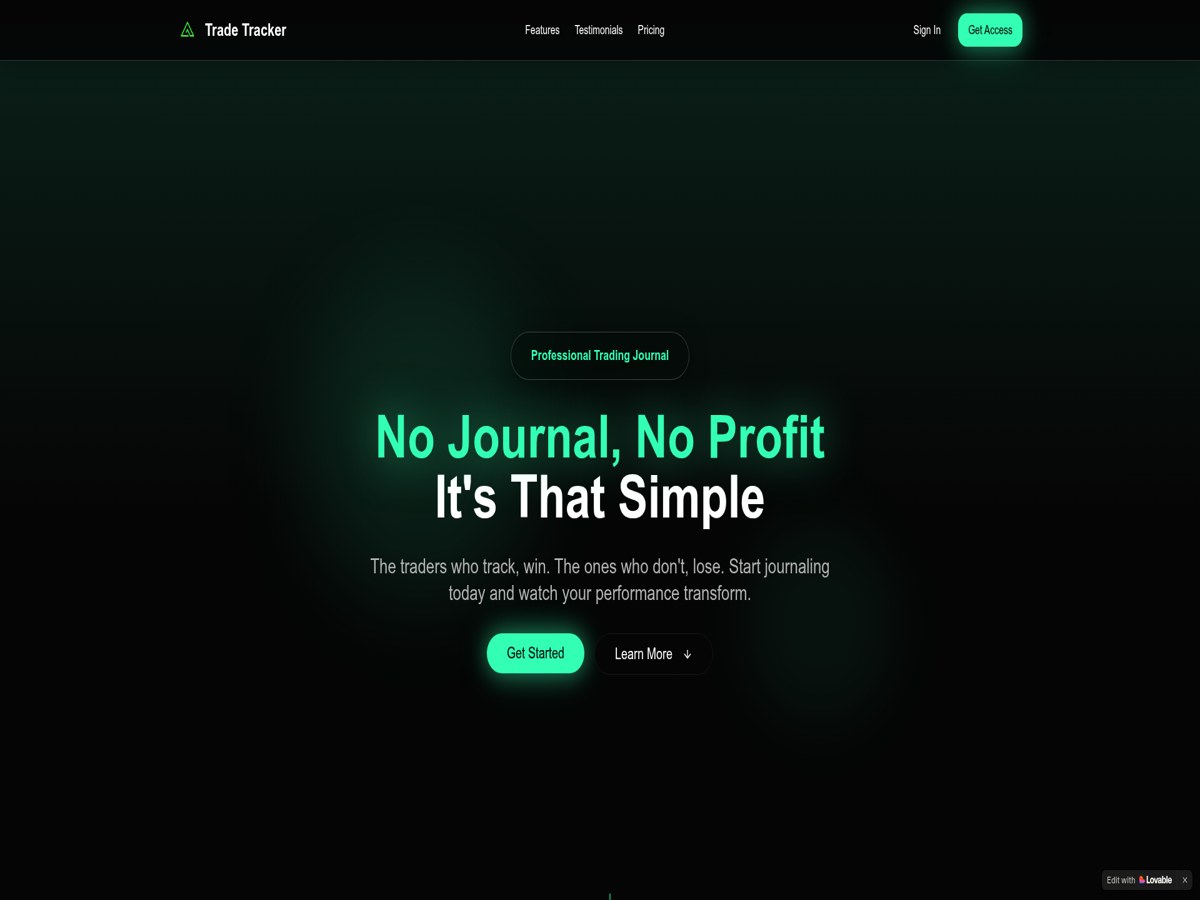 צילום מסך של מערכת Trader Tracker